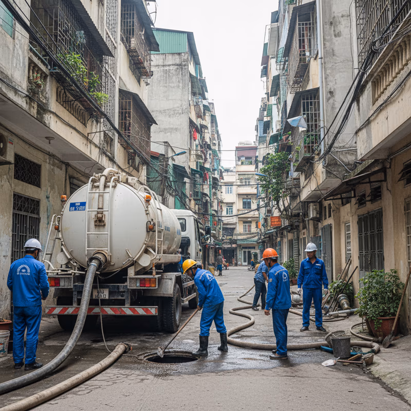 Thông Tắc Cống Chung Cư Green Stars Phạm Văn Đồng: Giải Pháp Trục Kỹ Thuật