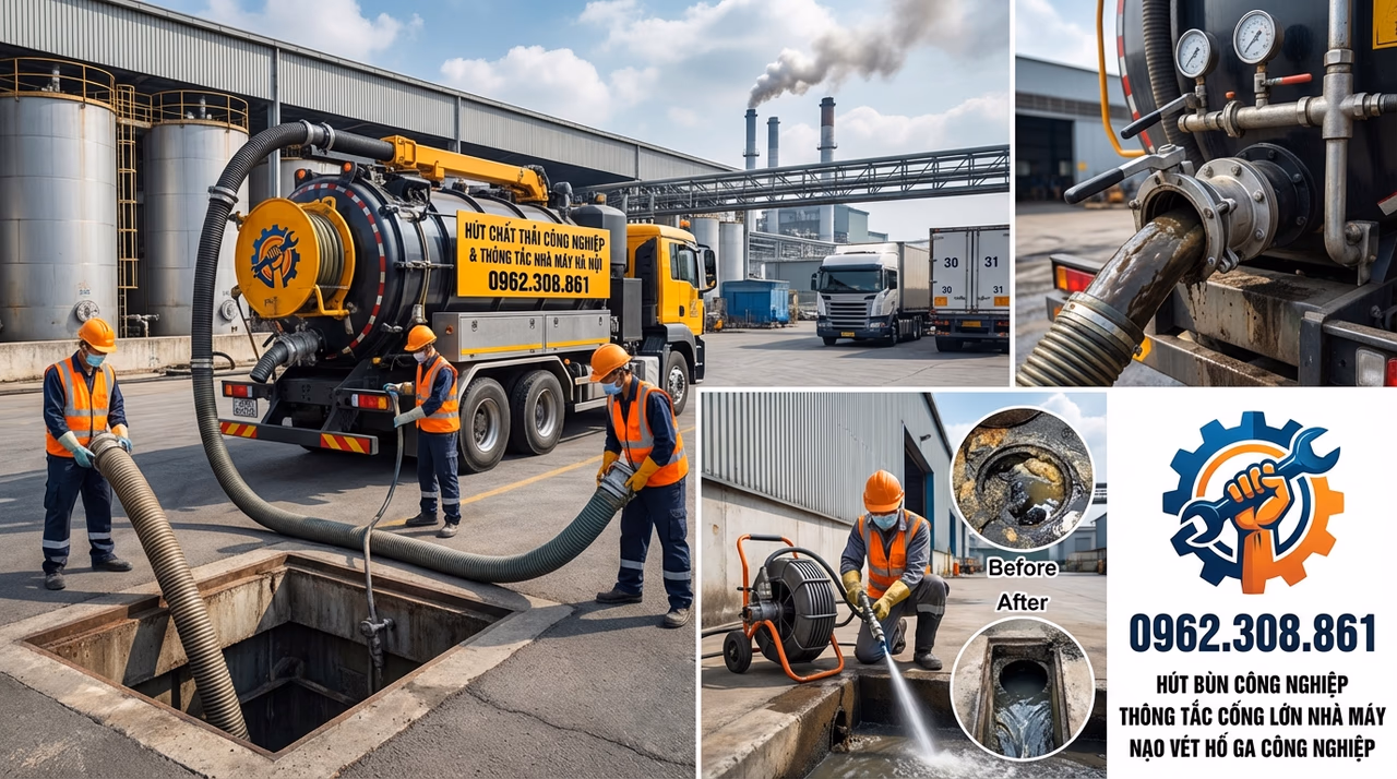 20m³ vacuum truck for industrial wastewater collection in an industrial park
